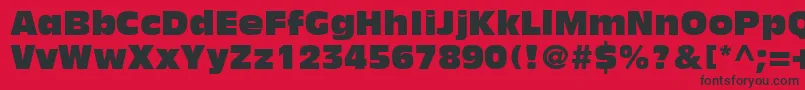 DecadeCondensedSsiCondensed Font – Black Fonts on Red Background