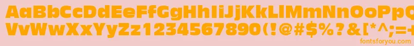 DecadeCondensedSsiCondensed Font – Orange Fonts on Pink Background