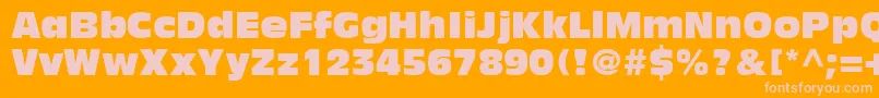 DecadeCondensedSsiCondensed Font – Pink Fonts on Orange Background