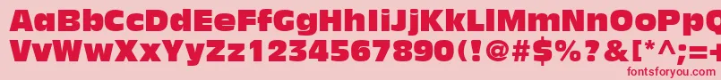 DecadeCondensedSsiCondensed Font – Red Fonts on Pink Background