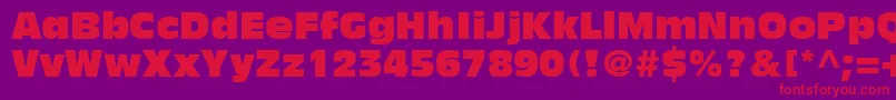 DecadeCondensedSsiCondensed Font – Red Fonts on Purple Background