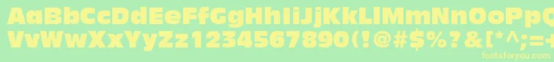 DecadeCondensedSsiCondensed Font – Yellow Fonts on Green Background