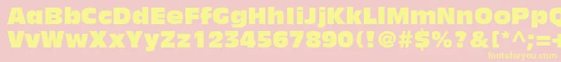 DecadeCondensedSsiCondensed Font – Yellow Fonts on Pink Background