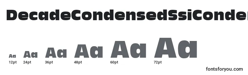 Размеры шрифта DecadeCondensedSsiCondensed