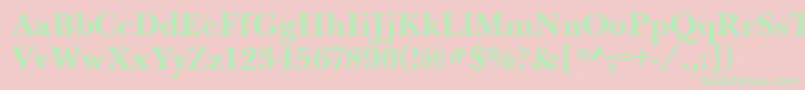 BaskervilleHandcutBold Font – Green Fonts on Pink Background