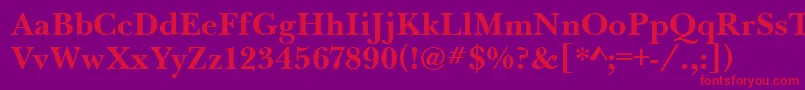 Шрифт BaskervilleHandcutBold – красные шрифты на фиолетовом фоне