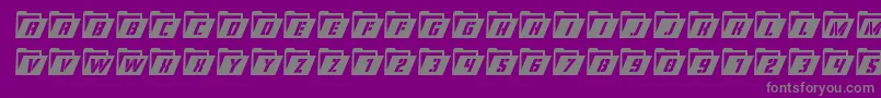 Eyesonlycondital Font – Gray Fonts on Purple Background