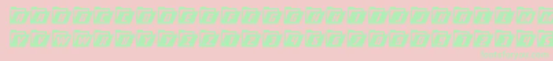 Eyesonlycondital-Schriftart – Grüne Schriften auf rosa Hintergrund