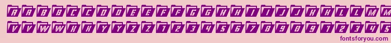 Eyesonlycondital Font – Purple Fonts on Pink Background