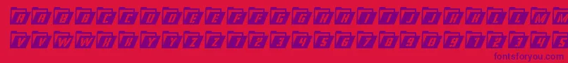 Eyesonlycondital Font – Purple Fonts on Red Background