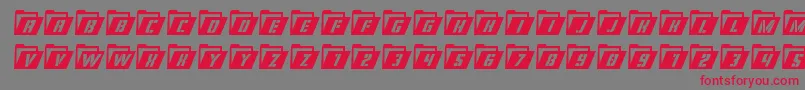 More about Eyesonlycondital Font Eyesonlycondital Font – Red Fonts on Gray Background