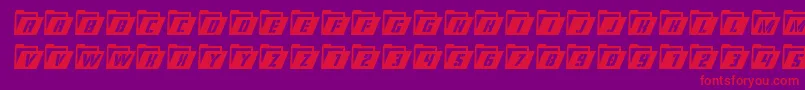 Eyesonlycondital Font – Red Fonts on Purple Background