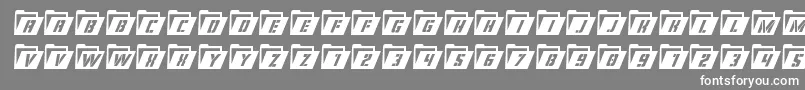 Eyesonlycondital Font – White Fonts on Gray Background
