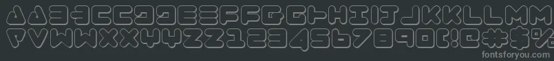 Saiba mais sobre a fonte ZealotOutline Fonte ZealotOutline – fontes cinzas em um fundo preto
