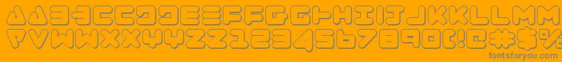 Czcionka ZealotOutline – szare czcionki na pomarańczowym tle