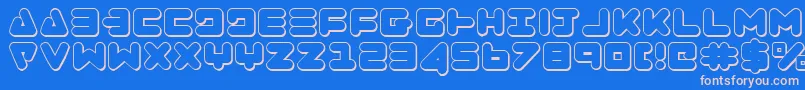 fuente ZealotOutline – Fuentes Rosadas Sobre Fondo Azul