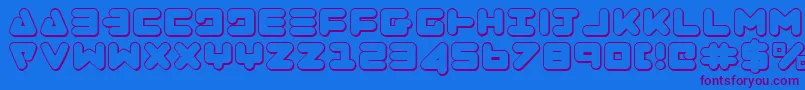 ZealotOutline Font – Purple Fonts on Blue Background