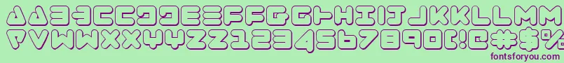 ZealotOutline Font – Purple Fonts on Green Background