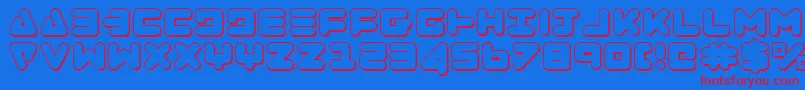 ZealotOutline Font – Red Fonts on Blue Background