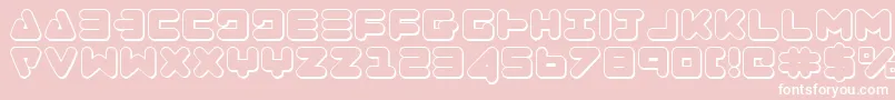Police ZealotOutline – polices blanches sur fond rose