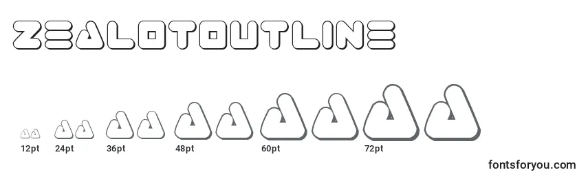 ZealotOutline Font Sizes