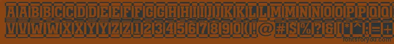 AMonumentottldccm-Schriftart – Schwarze Schriften auf braunem Hintergrund