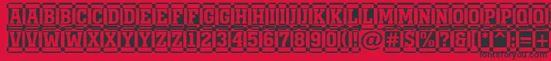 AMonumentottldccm Font – Black Fonts on Red Background