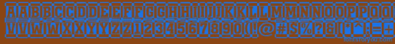 AMonumentottldccm Font – Blue Fonts on Brown Background