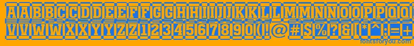 AMonumentottldccm Font – Blue Fonts on Orange Background