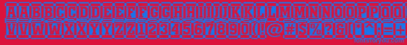 AMonumentottldccm Font – Blue Fonts on Red Background