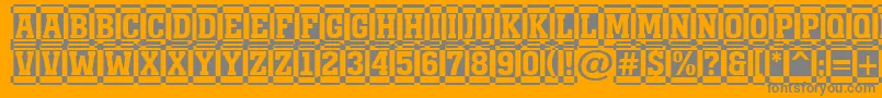 AMonumentottldccm Font – Gray Fonts on Orange Background