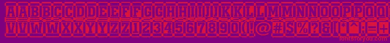 AMonumentottldccm Font – Red Fonts on Purple Background