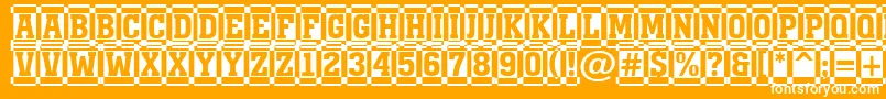 AMonumentottldccm Font – White Fonts on Orange Background