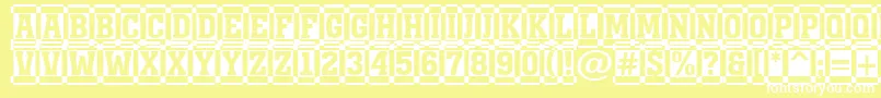 AMonumentottldccm Font – White Fonts on Yellow Background