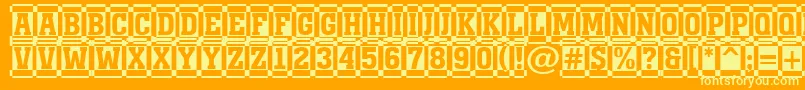 AMonumentottldccm Font – Yellow Fonts on Orange Background