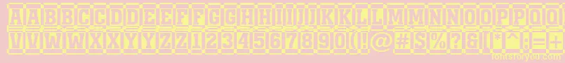 AMonumentottldccm Font – Yellow Fonts on Pink Background