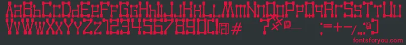 Kvadro Font – Red Fonts on Black Background