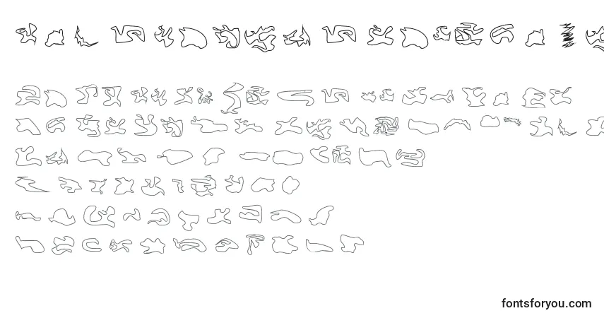 Schriftart Cisfcamouflagekitouln – Alphabet, Zahlen, spezielle Symbole