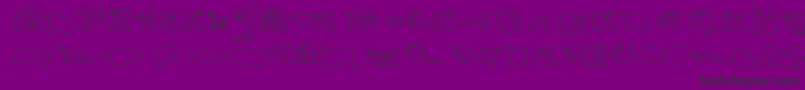 Fonte Cisfcamouflagekitouln – fontes pretas em um fundo violeta