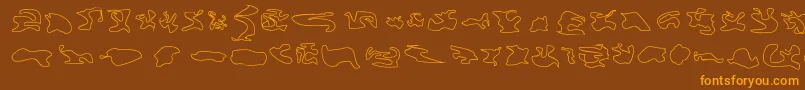 Cisfcamouflagekitouln Font – Orange Fonts on Brown Background