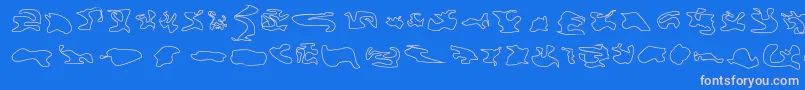 Cisfcamouflagekitouln Font – Pink Fonts on Blue Background