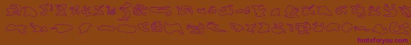 Cisfcamouflagekitouln Font – Purple Fonts on Brown Background