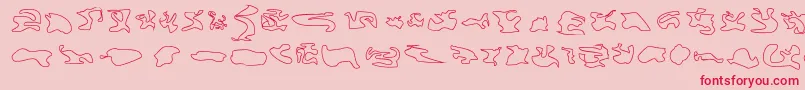 Cisfcamouflagekitouln Font – Red Fonts on Pink Background