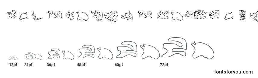Größen der Schriftart Cisfcamouflagekitouln
