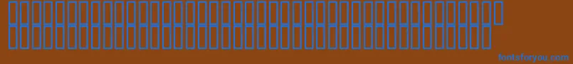 Watersupply500 Font – Blue Fonts on Brown Background