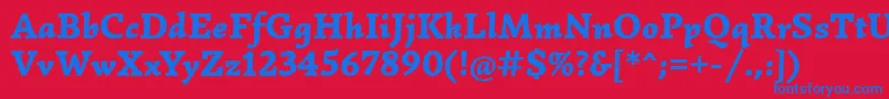 SimonettaBlackitalic Font – Blue Fonts on Red Background