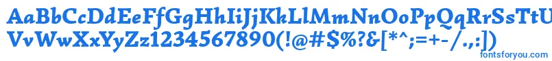 SimonettaBlackitalic Font – Blue Fonts on White Background