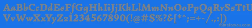Шрифт SimonettaBlackitalic – серые шрифты на синем фоне