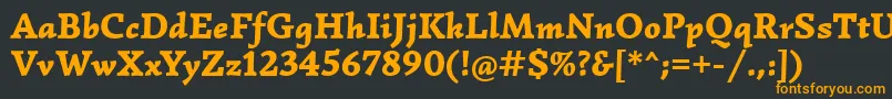 Шрифт SimonettaBlackitalic – оранжевые шрифты на чёрном фоне