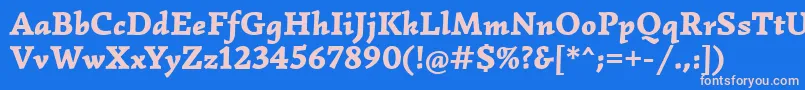 Шрифт SimonettaBlackitalic – розовые шрифты на синем фоне